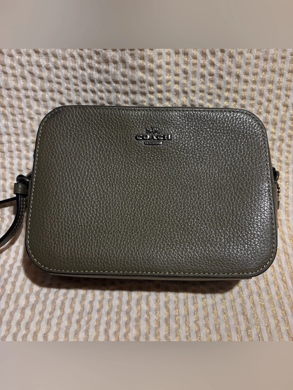 Coach Mini Camera Crossbody Olive/Gunmetal